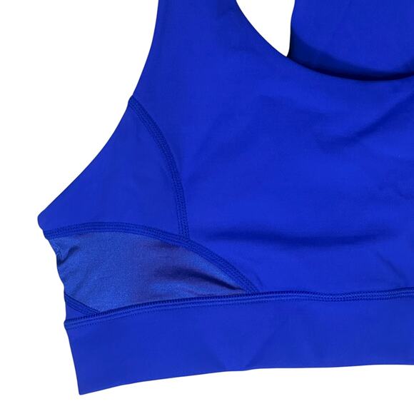 Alala Vamp Sports Bra Womens L Blue Racerback Stretch Athleisure Gym Lightweight - Picture 5 of 9